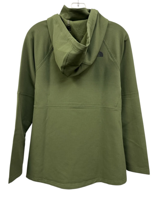 The North Face Size M Green Poly Blend Zip Front Long Sleeve Hooded Jacket Green / M