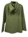 The North Face Size M Green Poly Blend Zip Front Long Sleeve Hooded Jacket Green / M