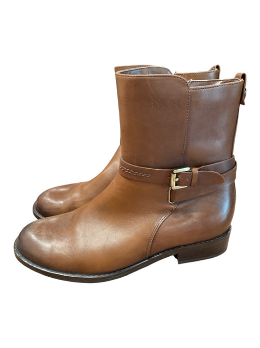 Blondo Shoe Size 7.5 Chocolate Brown Leather Ankle Buckle Gold Hardware Boots Chocolate Brown / 7.5