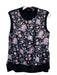 Ted Baker Size 1 Black & Multi Cotton & Polyester Floral Sleeveless Top Black & Multi / 1