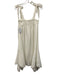 Moon River Size Small White Viscose Blend Tie Straps Ladder Lace Midi Dress White / Small