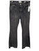 Frame Size 28 Faded Black Cotton Denim High Rise Paneled Split Flare Jeans Faded Black / 28