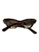 Salvatore Ferragamo Mixed Brown Acetate Square Tortoise Cat Eye Sunglasses Mixed Brown