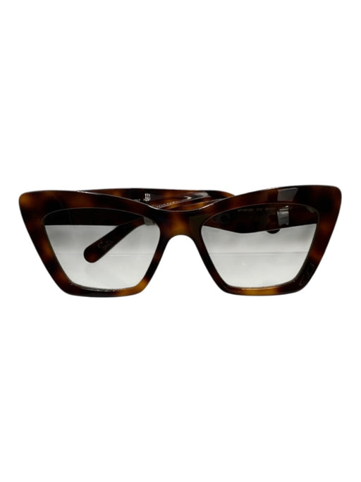 Salvatore Ferragamo Mixed Brown Acetate Square Tortoise Cat Eye Sunglasses Mixed Brown