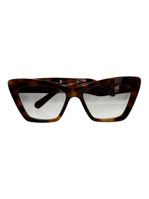 Salvatore Ferragamo Mixed Brown Acetate Square Tortoise Cat Eye Sunglasses Mixed Brown