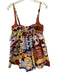 Christian Lacroix Size S Orange & Multi Cotton Sleeveless All Over Print Romper Orange & Multi / S