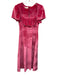 Smith & Quinn Size M Pink Polyester Blend Short Sleeve Velvet Scoop Neck Dress Pink / M