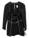 Maeve Size S Black & White Viscose & Nylon Long Sleeve Square Below knee Dress Black & White / S