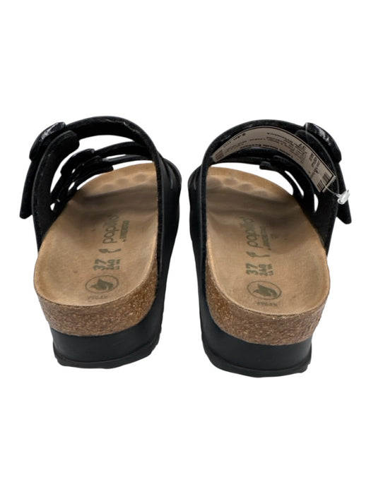 Papillio Birkenstock Shoe Size 37 Black & Beige Leather Multi Strap Sandals Black & Beige / 37