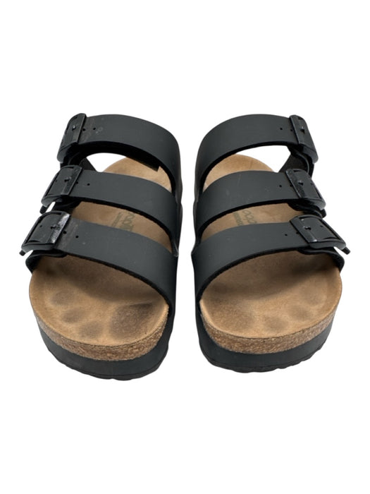 Papillio Birkenstock Shoe Size 37 Black & Beige Leather Multi Strap Sandals Black & Beige / 37