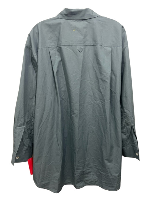 Margaret Howell Size L Dark Teal Cotton Long Sleeve Solid Button Up & Collar Top Dark Teal / L