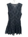 Tanya Taylor Size S Black Cotton Sleeveless Eyelet Front knot Tiered Dress Black / S