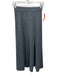Maje Size 34 Gray & Silver Wool Blend Rib Knit Grommet Side Slit Maxi Skirt Gray & Silver / 34