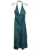 Banana Republic Size 6 Teal, Black & White Viscose & Linen Geometric Jumpsuit Teal, Black & White / 6