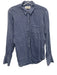 Nili Lotan Size S Blue & White Cotton Grid Checked Long Sleeve Button up Top Blue & White / S