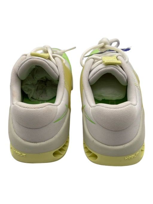 Nike Shoe Size 9.5 White, Green, Yellow Synthetic Mesh lace up Low Top Sneakers White, Green, Yellow / 9.5