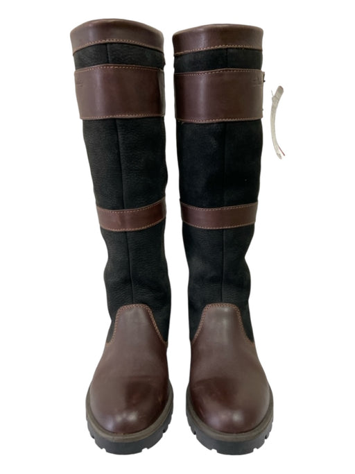 Dubarry Shoe Size 37 Dark Brown & Black Leather Tall Boots Dark Brown & Black / 37