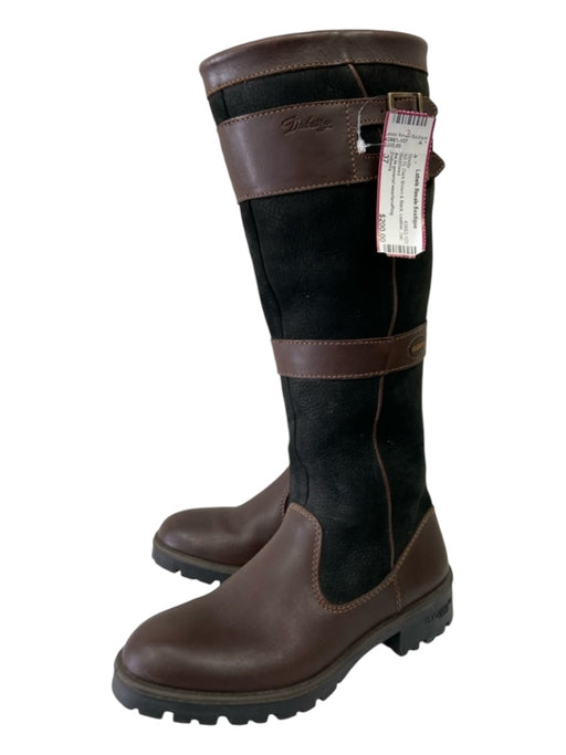 Dubarry Shoe Size 37 Dark Brown & Black Leather Tall Boots Dark Brown & Black / 37