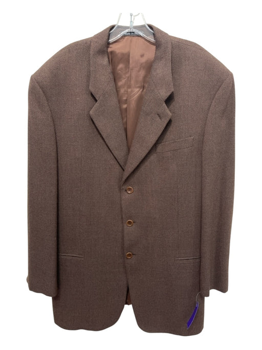 Armani Collezioni Brown Wool 3 button Men's Blazer Brown / 46L