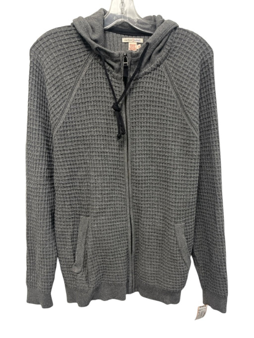 Carbon 2 Cobalt Size M Gray Cotton Waffle Zip UP Hoodie Men's Jacket Gray / M