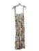 Reformation Size 8 White & Multi Viscose Floral Spaghetti Strap Midi Dress White & Multi / 8