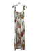 Reformation Size 8 White, Red, Orange Viscose Straps Sleeveless Maxi Dress White, Red, Orange / 8