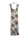 Reformation Size 8 White, Red, Orange Viscose Straps Sleeveless Maxi Dress White, Red, Orange / 8