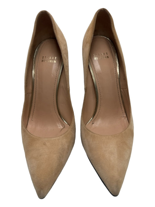 Stuart Weitzman Shoe Size 10 Beige Suede Pointed Toe Closed Front & Back Shoes Beige / 10