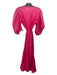 Rhode Size S Bright Pink Cotton Wrap Puff 1/2 Sleeve Midi Dress Bright Pink / S