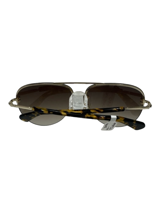 Kate Spade Brown & Gold Acetate & Metal Tortoiseshell Aviator Sunglasses Brown & Gold