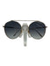 Tom Ford Black & Gold Metal Aviator Gray Lens Gradient Sunglasses Black & Gold