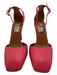 Valentino Garavani Shoe Size 37 Red Leather Square Toe Ankle Strap Pumps Red / 37