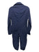 Eileen Fisher Size XXS Navy Blue Cotton Blend Long Sleeve Button Front Jumpsuit Navy Blue / XXS