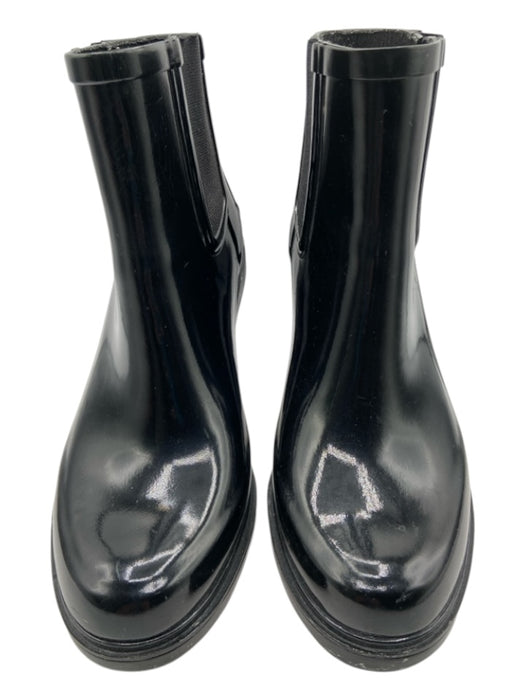 Hunter Shoe Size 6 Black Rubber Elastic Round Toe Block Heel Chelsea Boots Black / 6