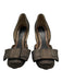 Marni Shoe Size 37 Bronze & Black Leather & Textile Square Toe Bow Detail Pumps Bronze & Black / 37