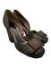 Marni Shoe Size 37 Bronze & Black Leather & Textile Square Toe Bow Detail Pumps Bronze & Black / 37