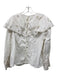 Cleobella Size L White Cotton Eyelet Collar Long Sleeve Pop Over Top White / L