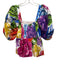 Farm Rio Size S Red, Blue & Green Cotton Short Balloon Sleeve Floral Top Red, Blue & Green / S