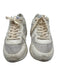 Golden Goose Shoe Size 39 White & Silver Leather & Mesh Lace Up Low Top Sneakers White & Silver / 39