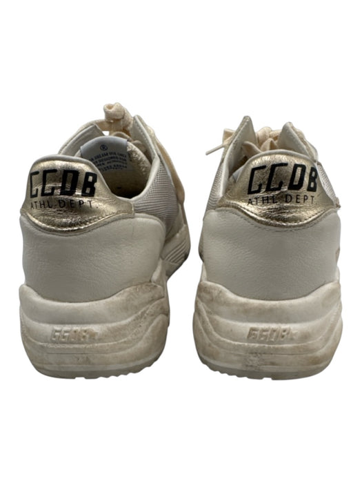 Golden Goose Shoe Size 39 White & Silver Leather & Mesh Lace Up Low Top Sneakers White & Silver / 39