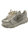 Golden Goose Shoe Size 39 White & Silver Leather & Mesh Lace Up Low Top Sneakers White & Silver / 39