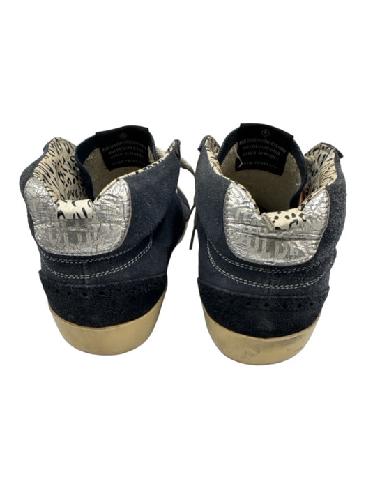 Golden Goose Shoe Size 40 Dark Blue & White Suede leather Lace Up Sneakers Dark Blue & White / 40