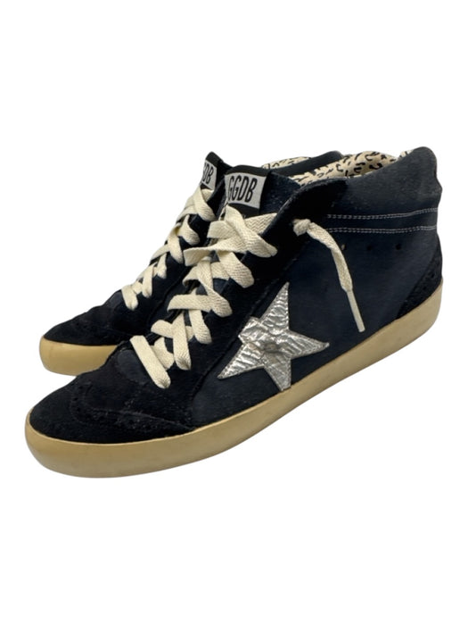 Golden Goose Shoe Size 40 Dark Blue & White Suede leather Lace Up Sneakers Dark Blue & White / 40