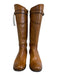 Frye Shoe Size 8B Cognac Brown Leather Side Zip Gunmetal Hardware Boots Cognac Brown / 8B