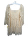 Vici Size M Cream White Polyester Eyelet Overlay Square Neck Lace Sleeve Dress Cream White / M