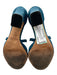 Jimmy Choo Shoe Size 39 Teal Blue Suede Ankle Buckle Peep Toe D'orsay Sandals Teal Blue / 39