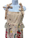 Buddy Love Size S Beige, Red, Multi Polyester Sleeveless Floral Embroidery Dress Beige, Red, Multi / S