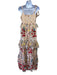 Buddy Love Size S Beige, Red, Multi Polyester Sleeveless Floral Embroidery Dress Beige, Red, Multi / S