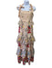 Buddy Love Size S Beige, Red, Multi Polyester Sleeveless Floral Embroidery Dress Beige, Red, Multi / S