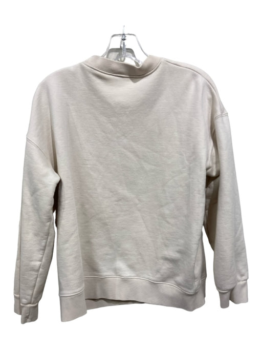 Second / Layer Size S/M Cream White Cotton Blend Round Neck Pullover Sweatshirt Cream White / S/M